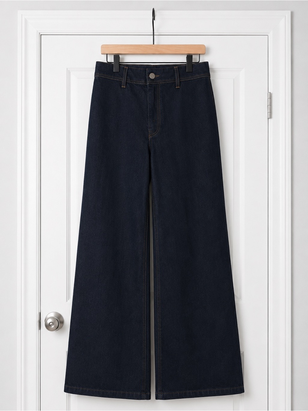 Melting Stockholm High-Rise Wide Leg Jeans in Dark Indigo Sz 29